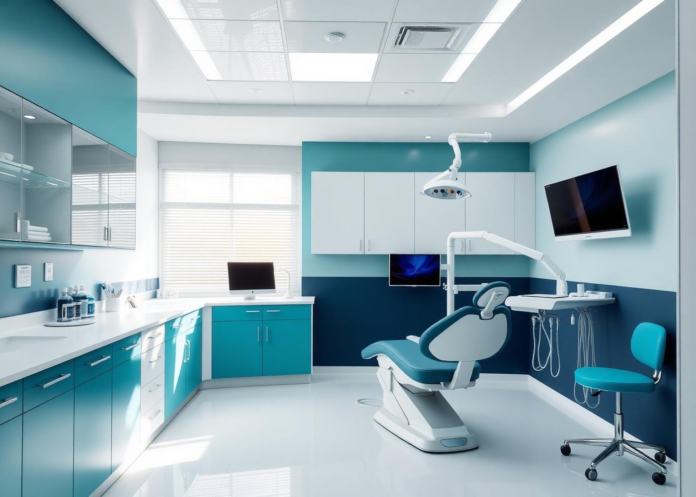 Modern treatment room at Hubli Dental Care